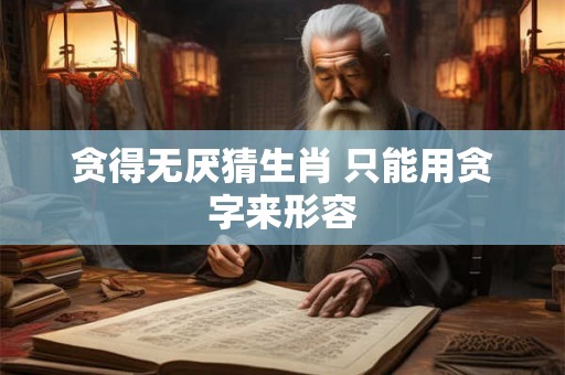 贪得无厌猜生肖 只能用贪字来形容