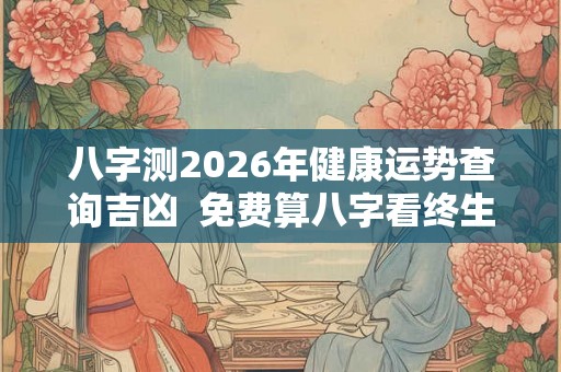 八字测2026年健康运势查询吉凶  免费算八字看终生运程