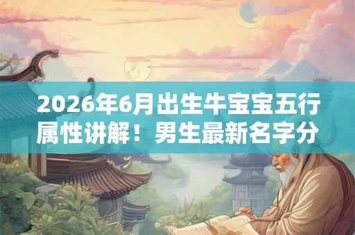 2026年6月出生牛宝宝五行属性讲解！男生最新名字分享