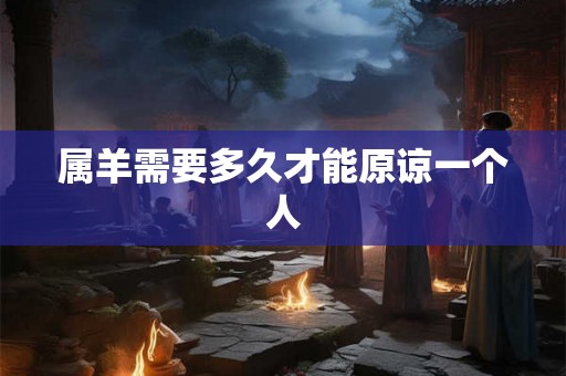属羊需要多久才能原谅一个人