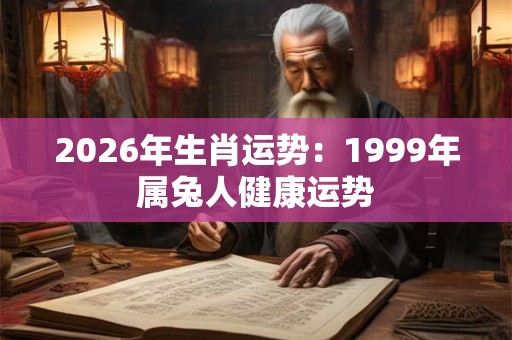 2026年生肖运势：1999年属兔人健康运势