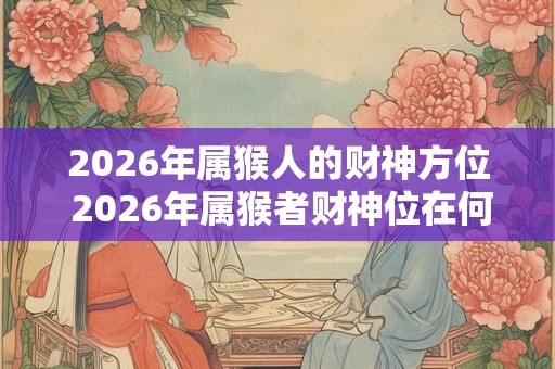 2026年属猴人的财神方位 2026年属猴者财神位在何处
