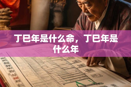 丁巳年是什么命，丁巳年是什么年