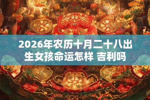 2026年农历十月二十八出生女孩命运怎样 吉利吗