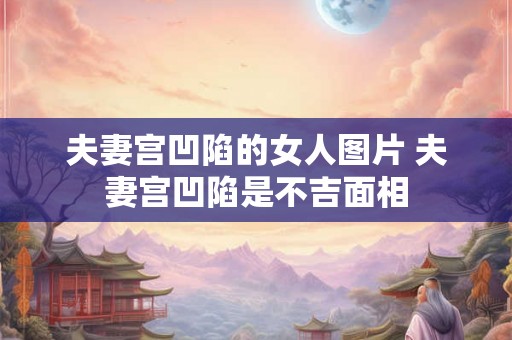 夫妻宫凹陷的女人图片 夫妻宫凹陷是不吉面相