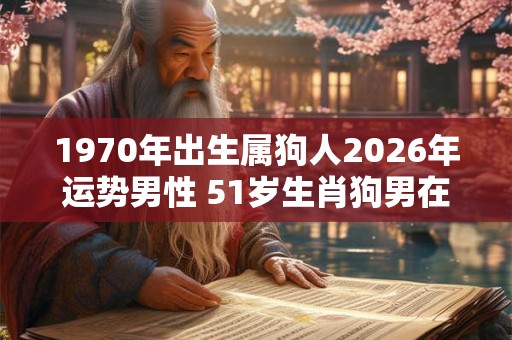 1970年出生属狗人2026年运势男性 51岁生肖狗男在2026年运气如何