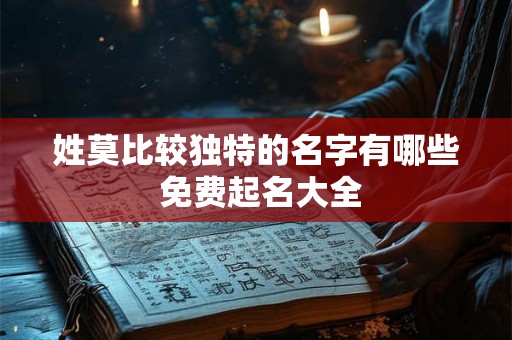 姓莫比较独特的名字有哪些 免费起名大全 姓莫比较独特的名字有哪些 免费起名大全
