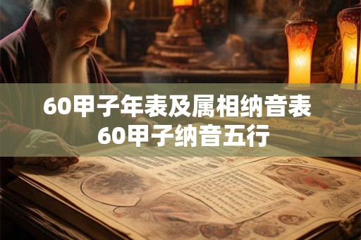 60甲子年表及属相纳音表  60甲子纳音五行