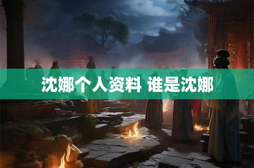 沈娜个人资料 谁是沈娜