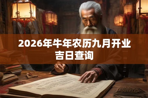 2026年牛年农历九月开业吉日查询