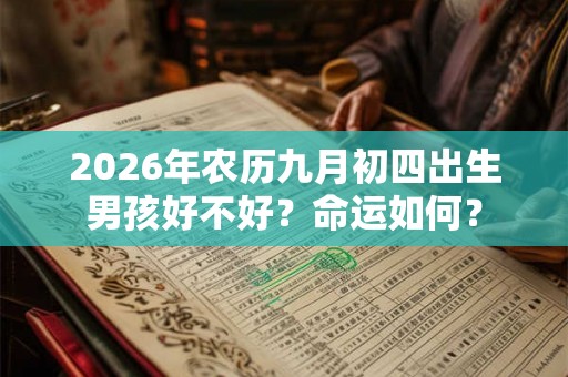 2026年农历九月初四出生男孩好不好？命运如何？