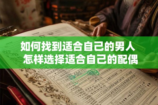 如何找到适合自己的男人  怎样选择适合自己的配偶