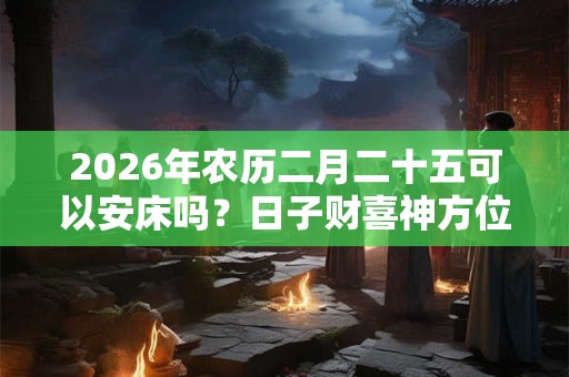 2026年农历二月二十五可以安床吗？日子财喜神方位？