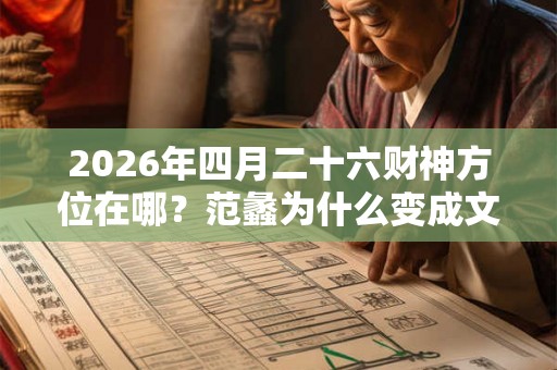 2026年四月二十六财神方位在哪?范蠡为什么变成文财神了? 2026年四月二十六财神方位在哪?范蠡为什么变成文财神了?