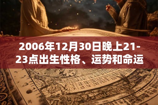 2006年12月30日晚上21-23点出生性格、运势和命运 2006年12月30日晚上21-23点出生性格、运势和命运