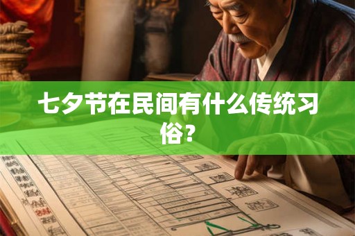 七夕节在民间有什么传统习俗？