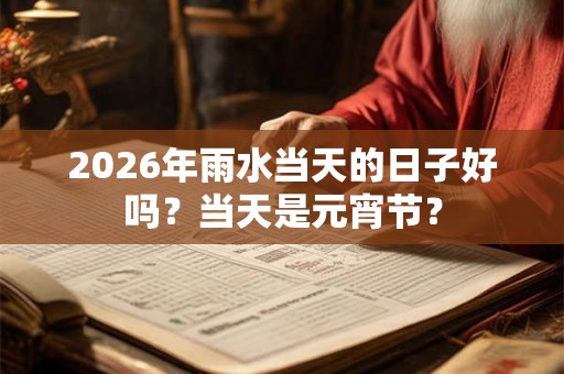 2026年雨水当天的日子好吗?当天是元宵节? 2026年雨水当天的日子好吗?当天是元宵节?