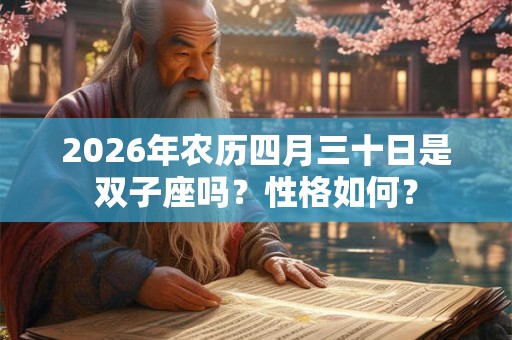2026年农历四月三十日是双子座吗?性格如何? 2026年农历四月三十日是双子座吗?性格如何?