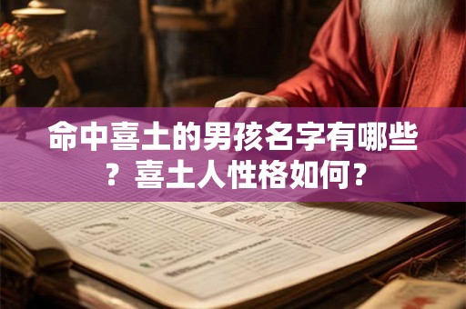 命中喜土的男孩名字有哪些?喜土人性格如何? 命中喜土的男孩名字有哪些?喜土人性格如何?