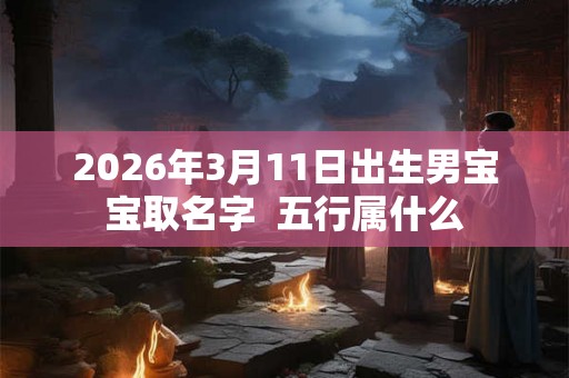 2026年3月11日出生男宝宝取名字  五行属什么
