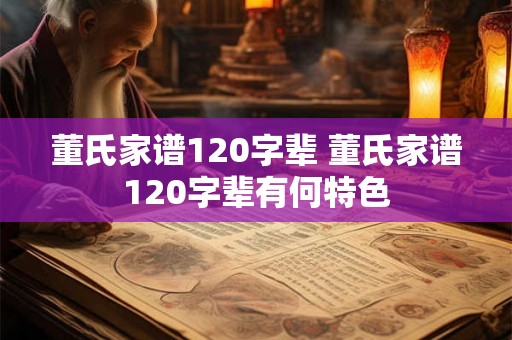 董氏家谱120字辈 董氏家谱120字辈有何特色 董氏家谱120字辈 董氏家谱120字辈有何特色