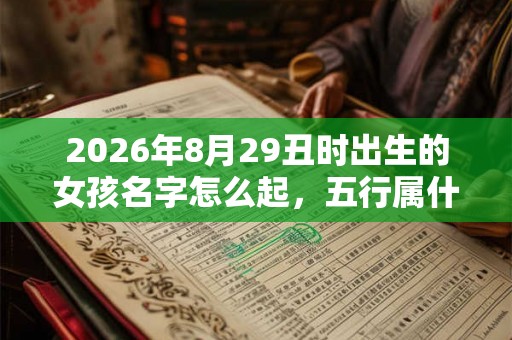 2026年8月29丑时出生的女孩名字怎么起，五行属什么