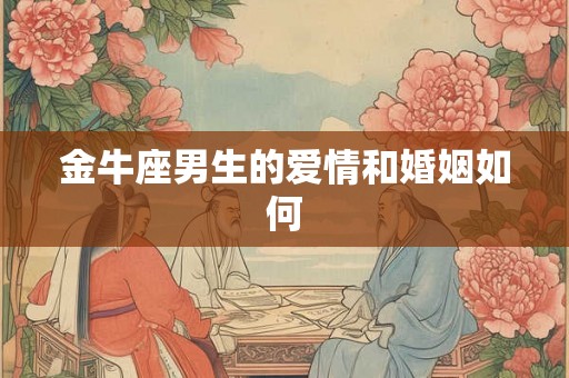 金牛座男生的爱情和婚姻如何