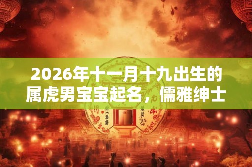 2026年十一月十九出生的属虎男宝宝起名，儒雅绅士的名字推荐