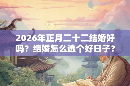2026年正月二十二结婚好吗?结婚怎么选个好日子? 2026年正月二十二结婚好吗?结婚怎么选个好日子?