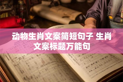 动物生肖文案简短句子 生肖文案标题万能句