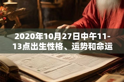 2020年10月27日中午11-13点出生性格、运势和命运