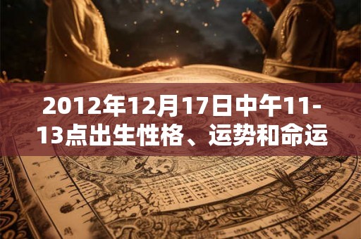2012年12月17日中午11-13点出生性格、运势和命运