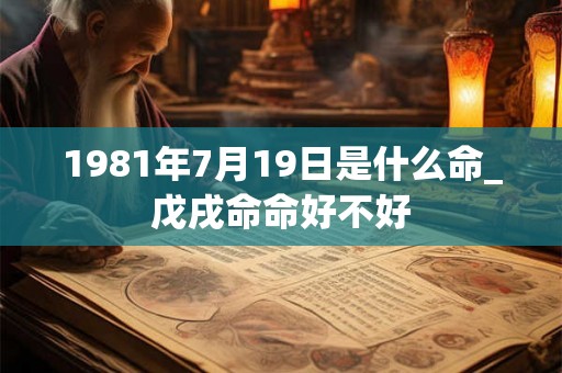 1981年7月19日是什么命_戊戌命命好不好