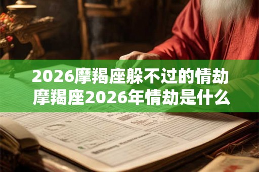 2026摩羯座躲不过的情劫 摩羯座2026年情劫是什么