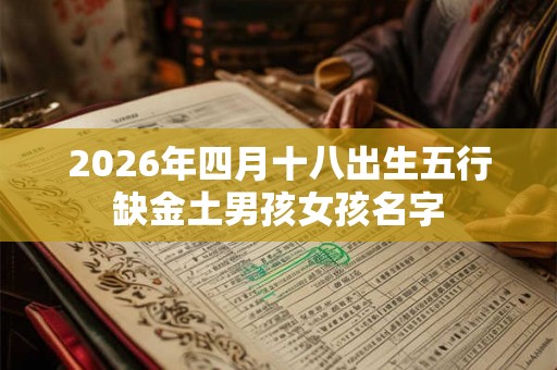 2026年四月十八出生五行缺金土男孩女孩名字