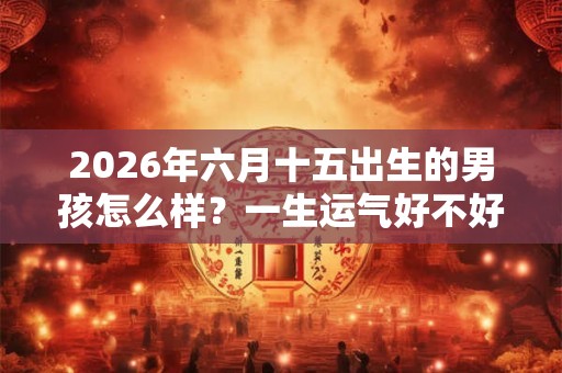 2026年六月十五出生的男孩怎么样？一生运气好不好