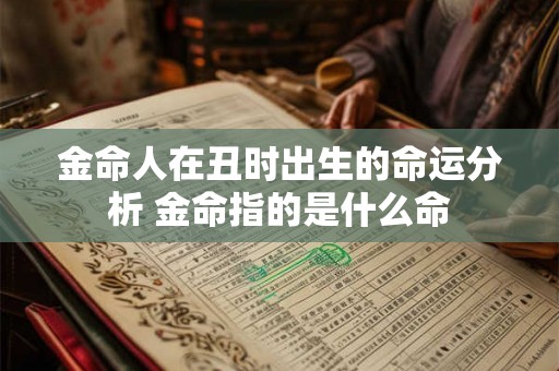 金命人在丑时出生的命运分析 金命指的是什么命