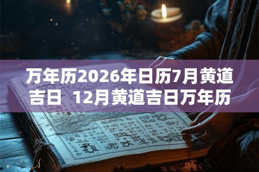 万年历2026年日历7月黄道吉日  12月黄道吉日万年历