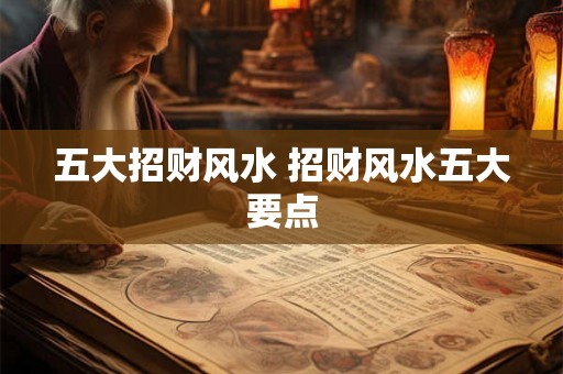 五大招财风水 招财风水五大要点