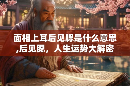 面相上耳后见腮是什么意思,后见腮，人生运势大解密！