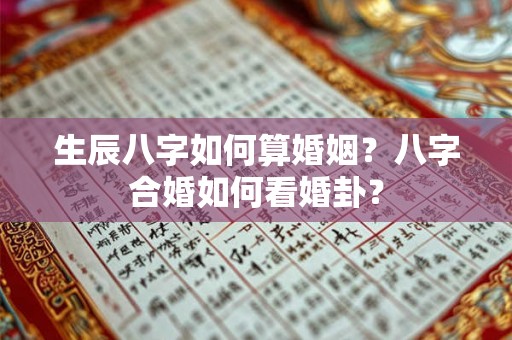 生辰八字如何算婚姻？八字合婚如何看婚卦？
