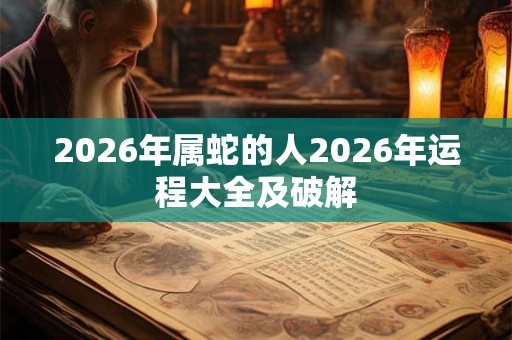 2026年属蛇的人2026年运程大全及破解 2026年属蛇的人2026年运程大全及破解