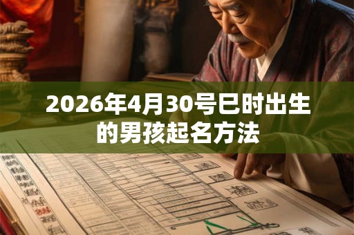 2026年4月30号巳时出生的男孩起名方法
