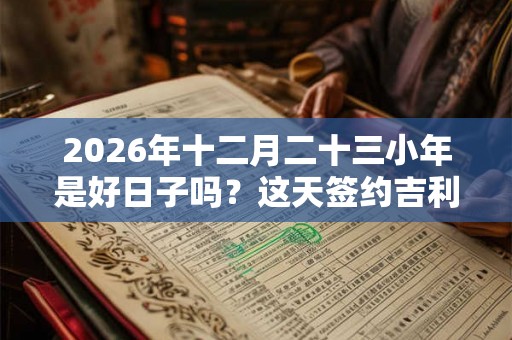 2026年十二月二十三小年是好日子吗?这天签约吉利吗? 2026年十二月二十三小年是好日子吗?这天签约吉利吗?