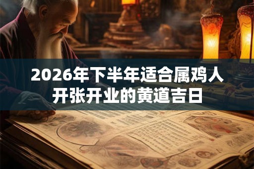 2026年下半年适合属鸡人开张开业的黄道吉日