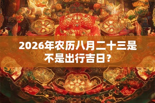 2026年农历八月二十三是不是出行吉日？
