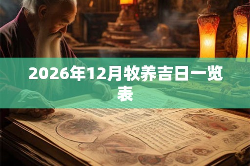 2026年12月牧养吉日一览表