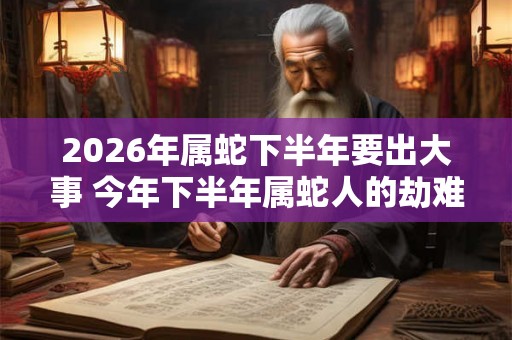 2026年属蛇下半年要出大事 今年下半年属蛇人的劫难