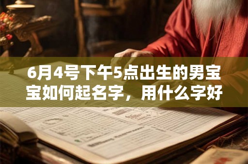 6月4号下午5点出生的男宝宝如何起名字，用什么字好