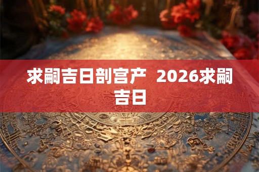求嗣吉日剖宫产  2026求嗣吉日